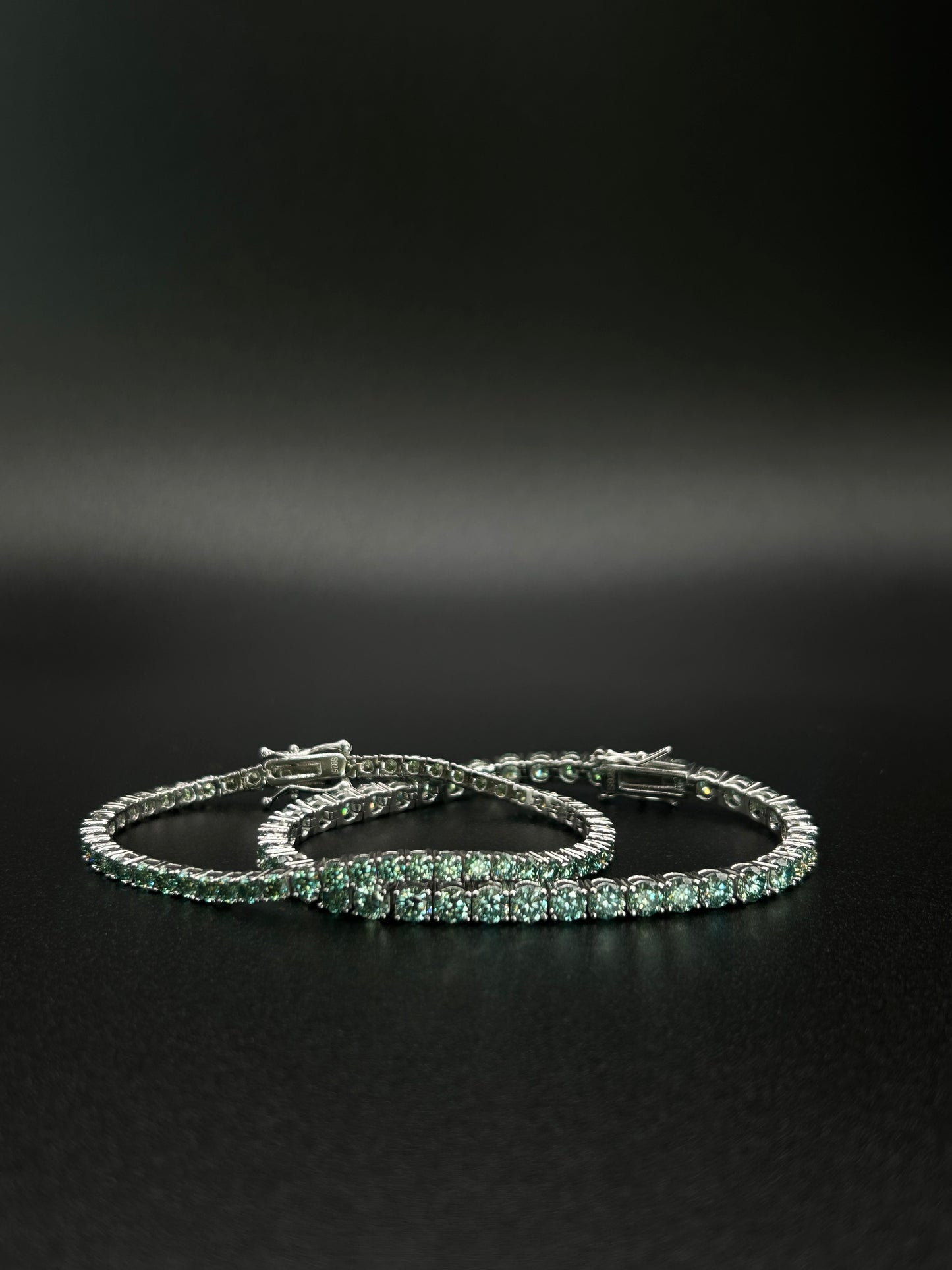 Tennis Bracelet(Green Moissanite)